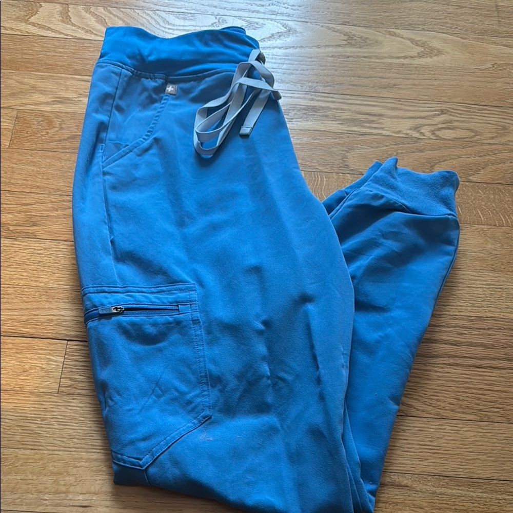 Blue Jogger Pants with Pocket
